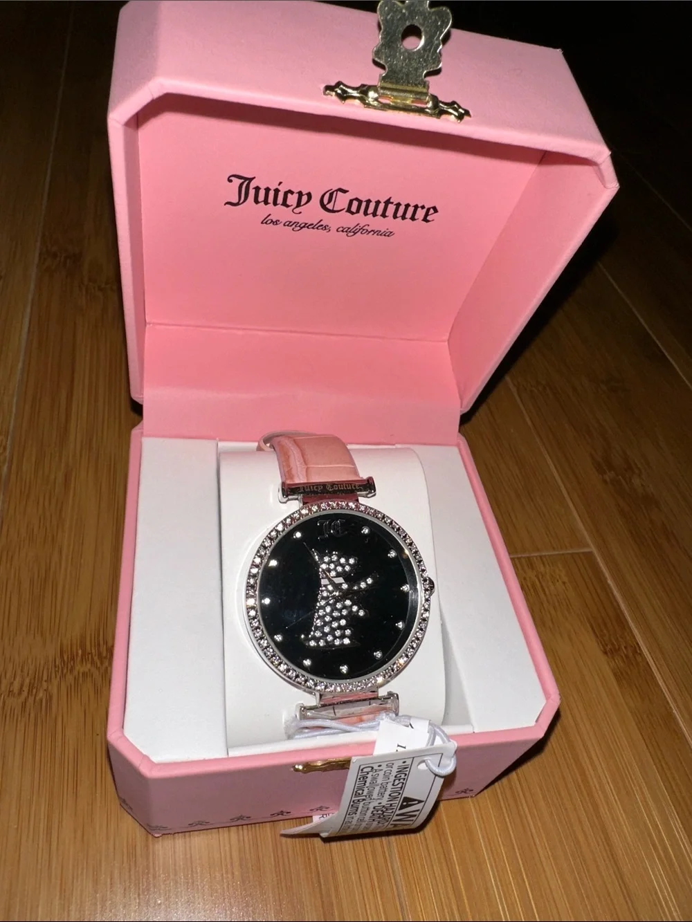 Juicy Couture Scottie Dog Pink Crystal Dial Women's Watch